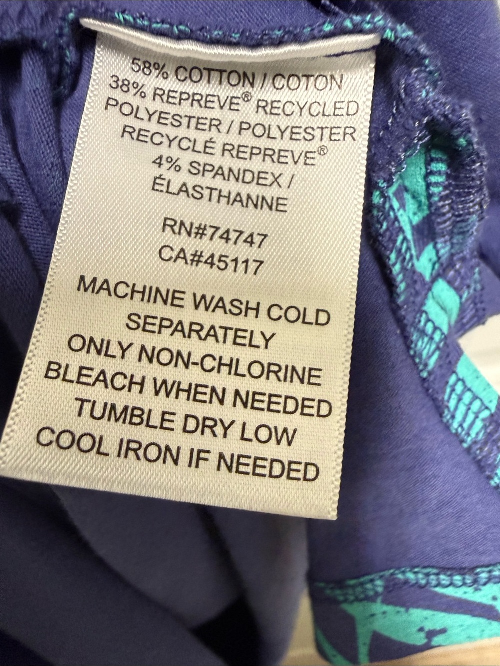 Natural Reflections Purple Tee with Teal Leaf Accent - Picture 4 of 4